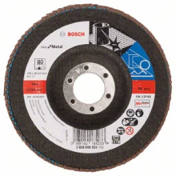 BOSCH POWER TOOLS PRO X571 Fächerschleifscheibe, 125 mm, G 80, gewinkelt, Glaserfaser  – 2 608 606 924