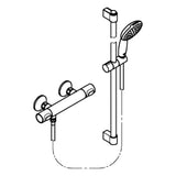 GROHE Grohe THM-Brausebatterie Grohtherm 500 34797_1 mit Brausegarnitur 900mm chrom  – 34 797 001