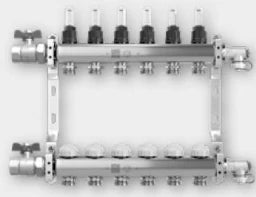 VOGEL&NOOT FLOORTEC Edelstahlverteiler Objektline für 12 HK   – F8MSST124BDCC70