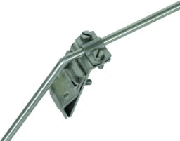 DEHN Dachrinnenklemme NIRO f. Wulst 13-25mm m. Zweischrauben-Überleger f. Rd 7-10mm   – 338009