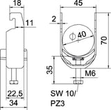 OBO Bügelschelle 2056 34-40mm Stahl tauchfeu erverzinkt  – 1186736