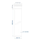 POLOPLAST PO Steckmuffenrohr POLO-KAL NG DN 110/4000   – 02047