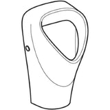GEBERIT SANITAER Geberit Urinal Renova Trigonal weiß Zulauf hinten, Abgang nach hinten   – 501.665.00.1
