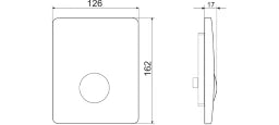 LAUFEN Laufen LIS INEO Drückerpl. AU109 90910.9 f. 94010.0 126x162x17 chrom  – H9091090040001