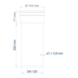 POLOPLAST PO Steckmuffenrohr POLO-KAL NG DN 125/250   – 02051