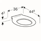GEBERIT SANITAER Geberit Renova Comfort Basic WC-Sitzring weiß, antibak, m. edst. Scharnierwelle  – 572860000