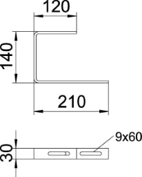 OBO Universalbügel 210x144x120 Stahl galvani sch verzinkt  – 6363982