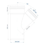 POLOPLAST PO Abzweig POLO-KAL NG DN 200/160/45Grad   – 02971