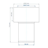 POLOPLAST PO Übergang von Muffe auf Spitzende anderer Werkst.POLO-KAL DN 50/58-67mm   – 02850
