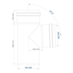 POLOPLAST PO Abzweig POLO-KAL NG DN 200/200/87Grad   – 02974