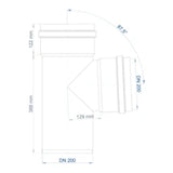 POLOPLAST PO Abzweig POLO-KAL NG DN 200/200/87Grad   – 02974