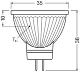 LEDVANCE LED MR11 DIM P 4.5W 927 GU4  – 4099854050268