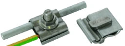 DEHN UNI-Erdungsklemme NIRO f. Rd 8-10mm u. Leiter 4-50mm² m. Schraube M10 u. Mutter  – 540260