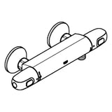 GROHE Grohe THM-Brausebatterie Grohtherm 1000 34814_3 Wandmontage eigensicher chrom   – 34 814 003
