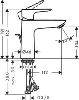 HANSGROHE HG Talis E Waschtischmischer CoolStart chrom  – 71713000