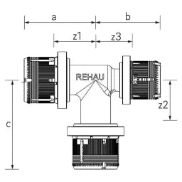 REHAU REHAU T-Stück FASTLOC EX+ 20 - 20 - 16  – 13706651001