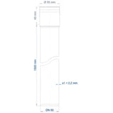 POLOPLAST PO Steckmuffenrohr POLO-KAL 3S DN 50/1500  – 102404