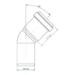 POLOPLAST PO Bogen POLO-KAL NG DN 32/45Grad   – 02102