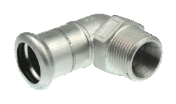 KE KELIT NP460 Edelst.Pr.Üg.Wink.90 Grad m.AG 22x3/4"  – 53712D04