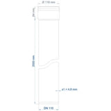 POLOPLAST PO Steckmuffenrohr POLO-KAL 3S DN 110/2000  – 102435