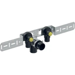 GEBERIT GE FlowFit AnWinkel-Set, vormontiert 2fach, abges. d16mm x Rp1/2 AD15,3cm RG+  – 619.680.00.1