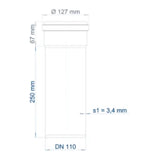POLOPLAST PO Steckmuffenrohr POLO-KAL NG DN 110/250   – 02041