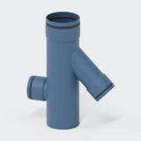 POLOPLAST PO Lüftungsdoppelabzweig mit Kondensat- sperre POLO-KWL DN 110/75/45Grad  – 03636