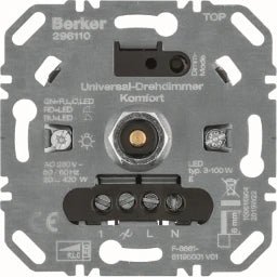 BERKER Universal-Drehdimmer Komfort (R, L, C, L ED), Softrastung, Lichtsteuerung   – 296110