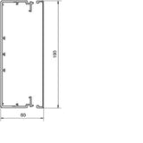 HAGER LF-Kanal aus PVC LF 60x190mm vweiß  – LF6019009016