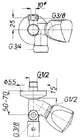 SCHMIEDL GS Kombi Eckventil GS0170 DN15  chrom m.Atmos-PVC-Griff   – GS0170/15