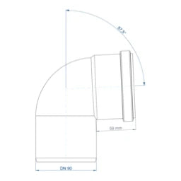 POLOPLAST PO Bogen POLO-KAL NG DN 90/87Grad   – 02174