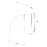 POLOPLAST PO Bogen POLO-KAL NG DN 90/87Grad   – 02174
