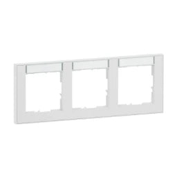 LEGRAND SEANO+ 3-fach Rahmen horizontal mit Besc hriftungsfeld, Farbausführung Ultraweiss  – 765893