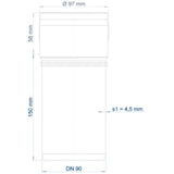 POLOPLAST PO Steckmuffenrohr POLO-KAL 3S DN 90/150  – 102410