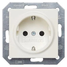 SIEMENS Schuko-Steckdose mit erh. BS. DELTA i-system, titanweiß   – 5UB1518