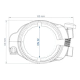 POLOPLAST PO Auszugsichere Verbindung POLO-KAL XS  3S DN 32  – 101750