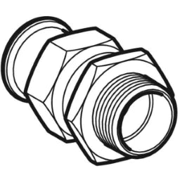 GEBERIT GE Mapress Therm Uebergangsverschraubung mit UeWM aus MS d22mm x R1, NPW  – 45336