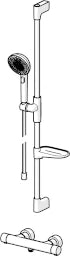 HANSA Hansa Prisma Brausebatterie mit Brausegarnitur, 3-strahlig, chrom  – 4813 0431