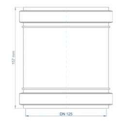 POLOPLAST PO Überschiebmuffe POLO-KAL NG DN 125   – 02315