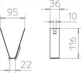 OBO Trapezbefestigung 100x116 Stahl bandverz inkt  – 6357506