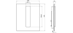 LAUFEN Laufen LIS INEO Drückerpl. AU103 90910.3 f. 94010.0 125x145x10 Edelstahl geb.  – H9091039280001