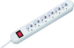 BACHMANN SMART Tischsteckdose 6-fach weiß 1,5m Zuleitung 1xSchalter  – 381.250K
