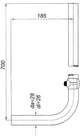 SCHMIEDL GS Klosettspülrohr 3/4" 28mm m.Pufferschelle   – GS1100