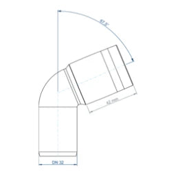 POLOPLAST PO Bogen POLO-KAL XS DN 32/67Grad  – 102103