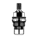KLUDI Kludi Keramik-Oberteil 1/2" 90° rechtsschließend o.Griff  – 7505400-00