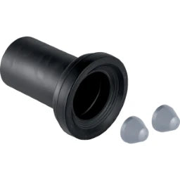 GEBERIT GE Anschlussstutzen fuer Wand-WC d90mm, L30, inkl. Deckkapen mattchrom   – 152.428.46.1