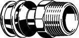 VIEGA Viega Übergangsstück mit SC Raxofix 5311 in 25mm x R1/2 Siliziumbronze   – 799 168