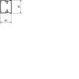 HAGER LF-Kanal aus PVC LF 30x45mm verkehrsweiß  – LF3004509016