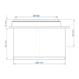 POLOPLAST PO Übergangsrohr kurz POLO-KAL DN 110/90   – 02290
