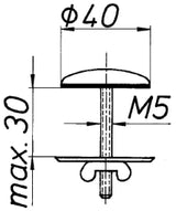 SCHMIEDL GS Hahnlochstopfen DM 40mm   – GS1605